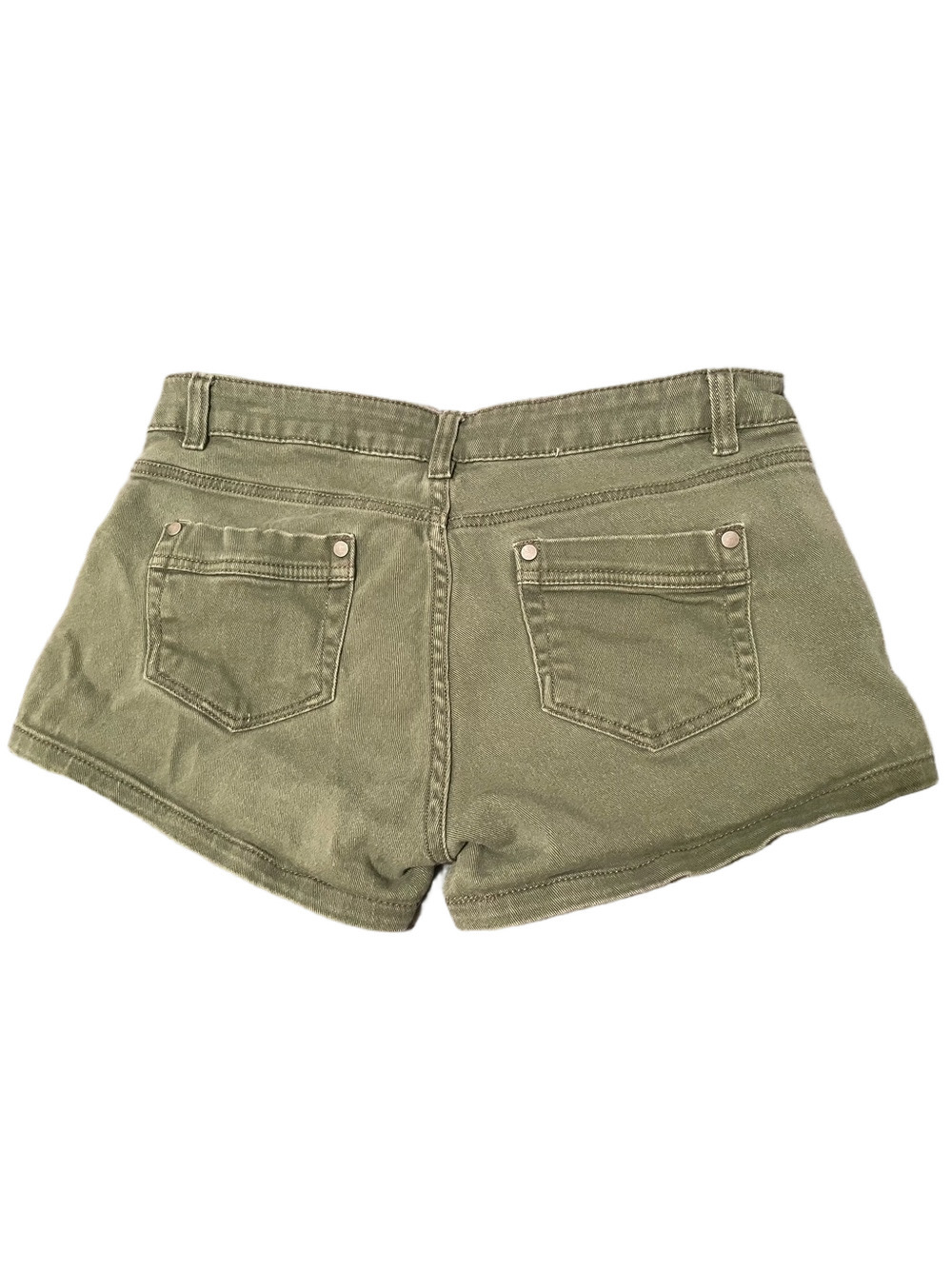 Y2K BlueCrush Lowrise Denim Shorts, Olive